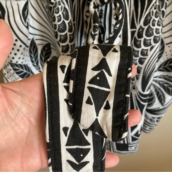 NEW FARM Rio Off-White Monochrome Elegance Scarf Romper Black White Size XL - Picture 11 of 16